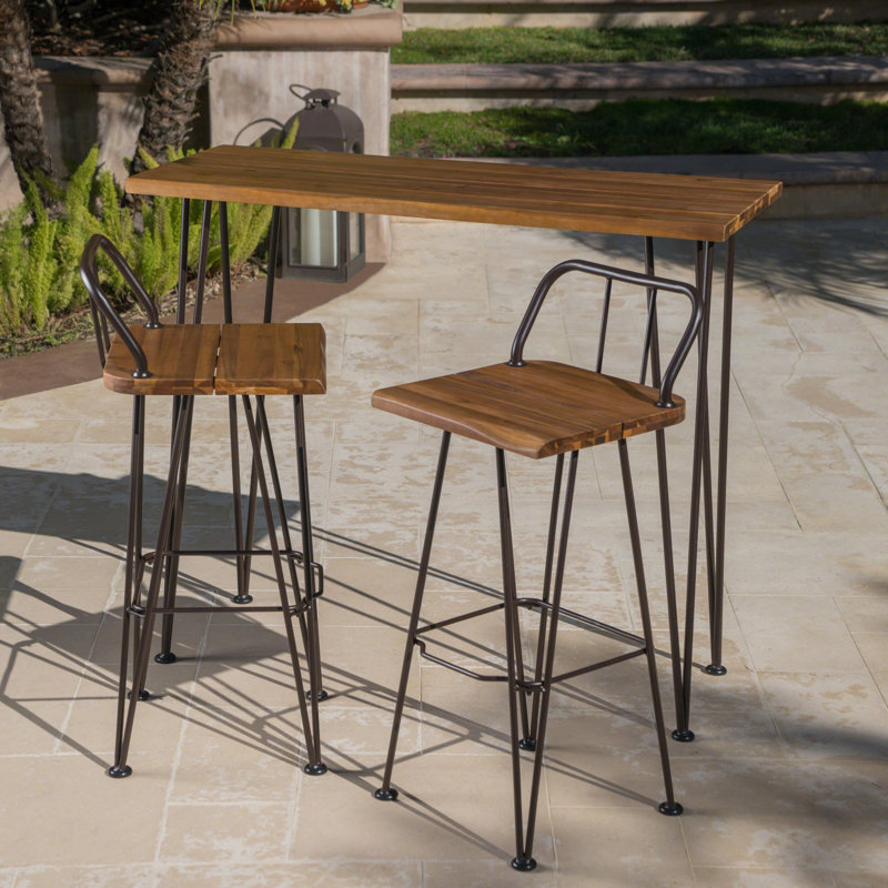 Union rustic loya outdoor bar set discount